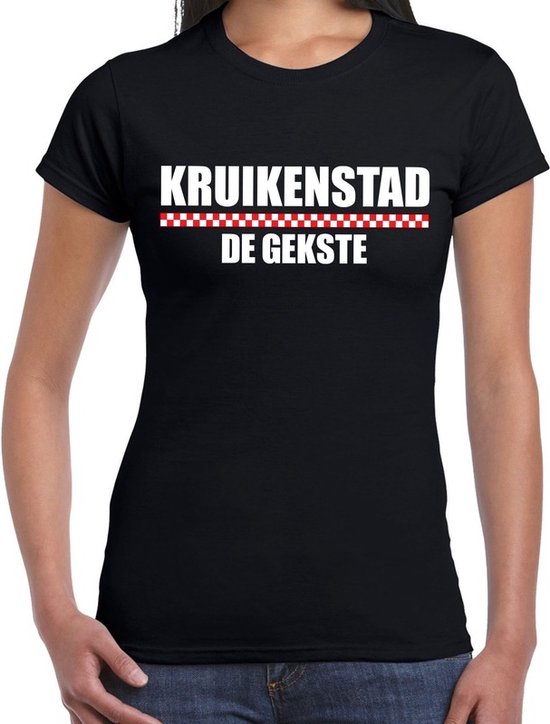 Foto: Carnaval t shirt kruikenstad de gekste voor dames zwart tilburg carnavalsshirt verkleedkleding xl