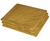 60x stuks gouden servetten 33 x 33 cm  - Papieren wegwerp servetjes - goud versieringen/decoraties - kerst/bruiloft/diner tafel servetten