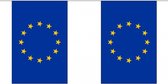 3x Buiten vlaggenlijn Europa 3 meter - Europese vlag - Supporter feestartikelen - Landen decoratie en versieringen