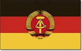 Vlag DDR 90 x 150 cm feestartikelen -DDR/Duitse Democratische Republiek landen thema supporter/fan decoratie artikelen