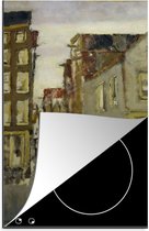KitchenYeah® Inductie beschermer 30x52 cm - De Lauriergracht bij de Tweede Laurierdwarsstraat - Schilderij van George Hendrik Breitner - Kookplaataccessoires - Afdekplaat voor kookplaat - Inductiebeschermer - Inductiemat - Inductieplaat mat