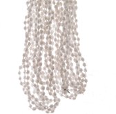 4 pièces Collier de perles en plastique diamant 270cm blanc d'hiver
