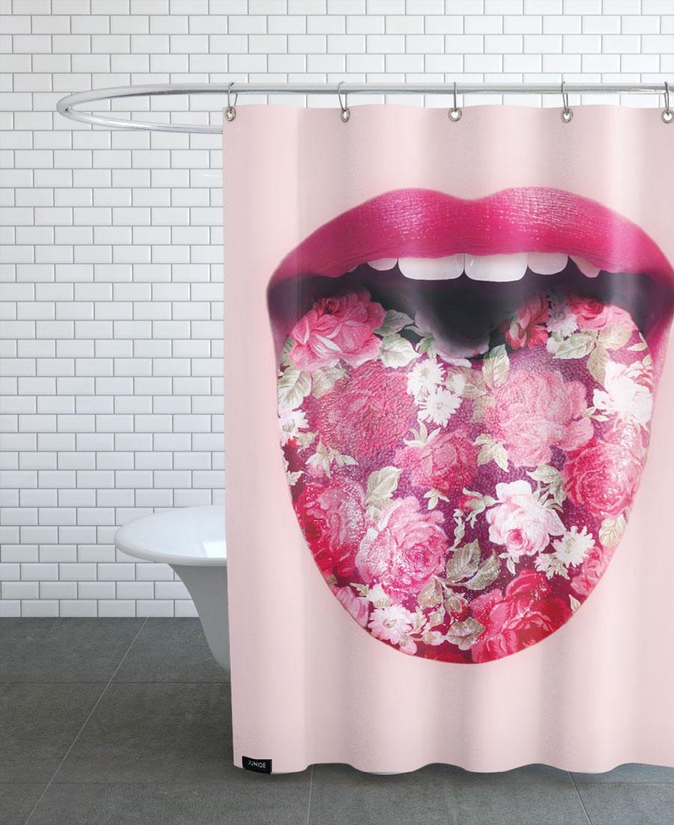 Floral Tongue-Douchegordijn