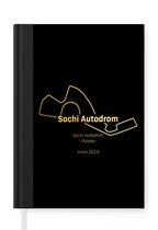 Notitieboek - Schrijfboek - Sochi - Circuit - F1 - Notitieboekje klein - A5 formaat - Schrijfblok - Cadeau voor man