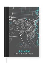 Notitieboek - Schrijfboek - Stadskaart - Baarn - Grijs - Blauw - Notitieboekje klein - A5 formaat - Schrijfblok - Plattegrond