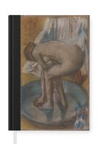 Notitieboek - Schrijfboek - De Tobbe - Schilderij van Edgar Degas - Notitieboekje klein - A5 formaat - Schrijfblok