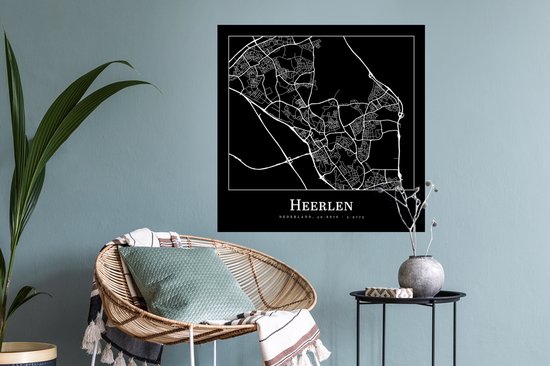 Stickers Stickers muraux - Plan de la ville - Heerlen - Carte - Carte - 50x50 cm - Feuille adhésive