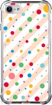 Telefoonhoesje Geschikt voor iPhone SE 2022/2020 | Geschikt voor iPhone 8/7 Mapje met transparante rand Dots