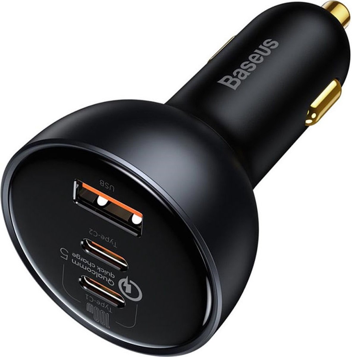 Chargeur Voiture Baseus USB-A / USB-C 160W + Câble USB-C vers USB-C 100W 1M