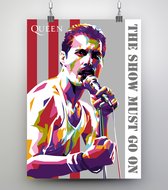 Poster WPAP Pop Art Freddie Mercury - Queen