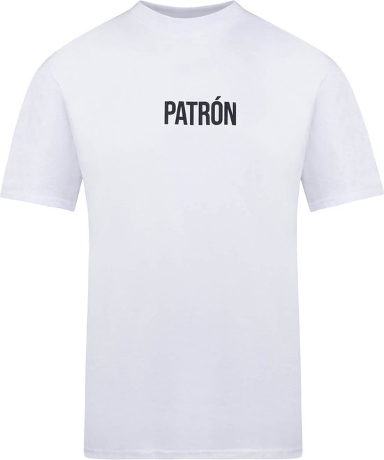 Patrón Wear - T-shirt - Oversized Brand T-shirt White/Black - Maat M