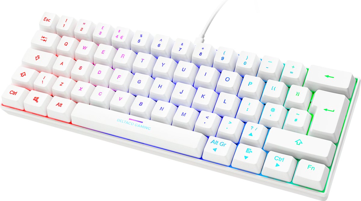 Deltaco Gaming Mechanisch 60% Mini RGB Gaming Toetsenbord RGB - Content Red Switches - QWERTY