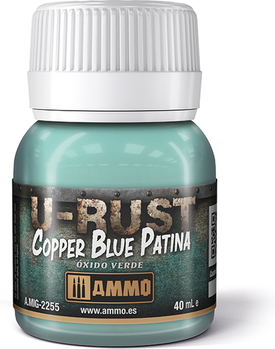 Bol.com AMMO by Mig Jimenez Modelbouwdecoratie - MIG 2255 U-Rust Copper Blue Patina - 40ml Effecten potje aanbieding
