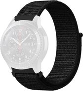 Nylon bandje - geschikt voor Huawei Watch GT 2 42 mm / GT 3 42 mm / GT 3 Active 42 mm / GT 3 Pro 43 mm / GT 3 Elegant - zwart