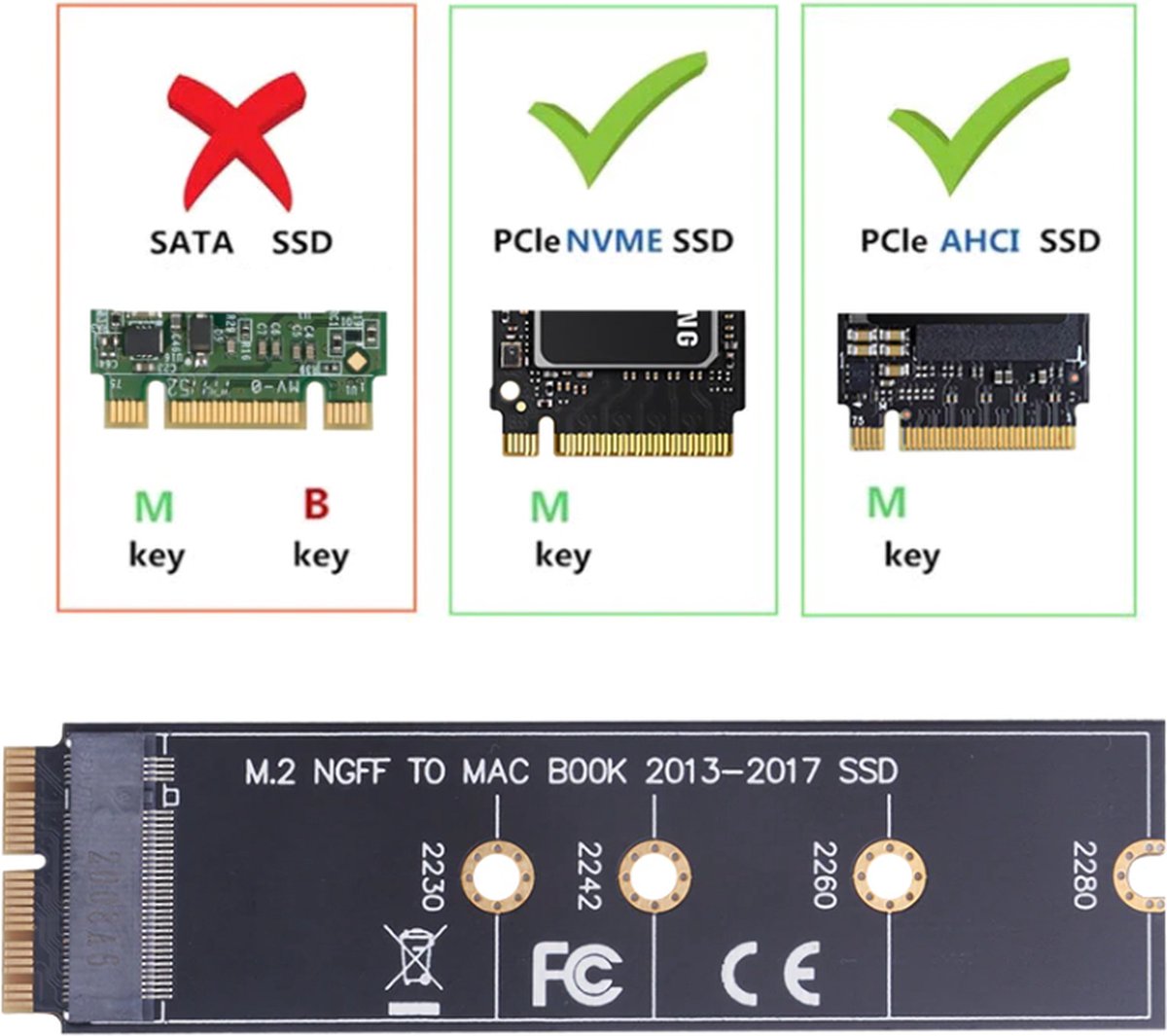 M.2 NVME SSD Converter Adapter voor MacBook