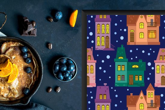 KitchenYeah® Inductie beschermer 91.6x52.7 cm - Winter - Patroon - Huis - Kookplaataccessoires - Afdekplaat voor kookplaat - Inductiebeschermer - Inductiemat - Inductieplaat mat
