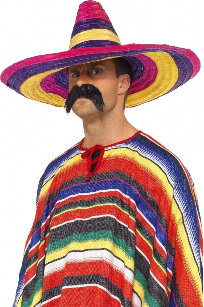 Conciërge Vernederen ik luister naar muziek Set van 4x stuks grote gekleurde verkleed sombrero hoeden 50 cm - Mexicaanse  verkleed... | bol.com