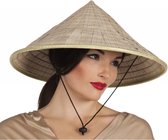 4x morceaux de chapeaux de paille asiatique / chinois / vietamais