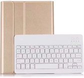 Hoes Geschikt voor Samsung Galaxy Tab A 10.1 inch 2019 SM-T510 / SM-T515 Keyboard hoes met toetsenbord Goud - Samsung Book Case Hoes