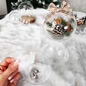 Boule de Noël Springos | Décorations de Noël | Incassable | Boule de Noël Hobby/ DIY | 1 pièce | 12 cm | Transparent