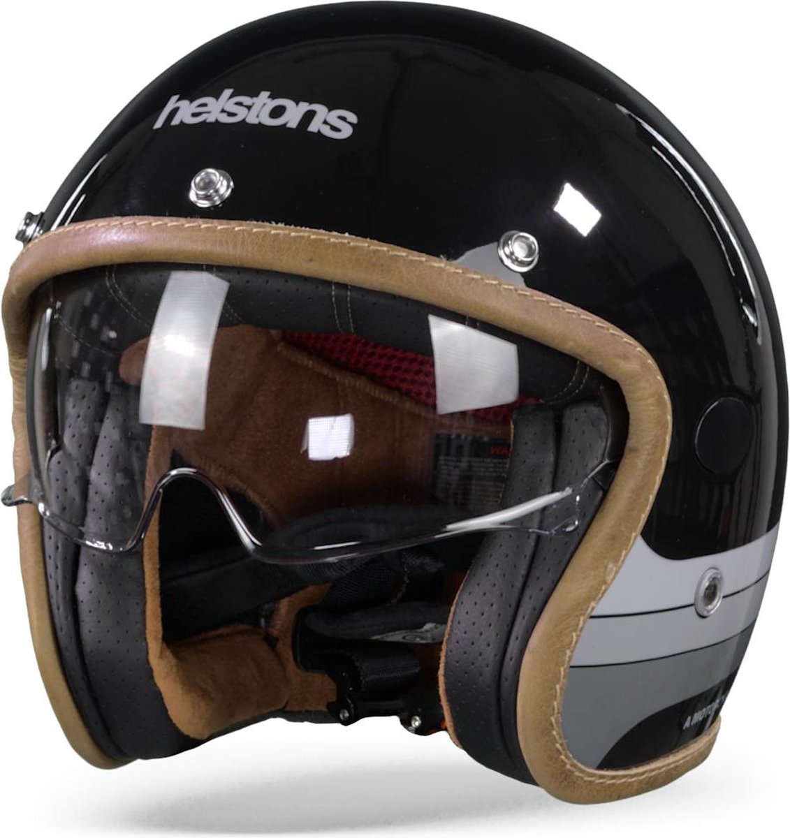Helstons Mora Carbon Fiber Black Jet Helmet 2XL