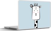 Laptop sticker - 10.1 inch - Giraf - Dieren - Pastel - 25x18cm - Laptopstickers - Laptop skin - Cover