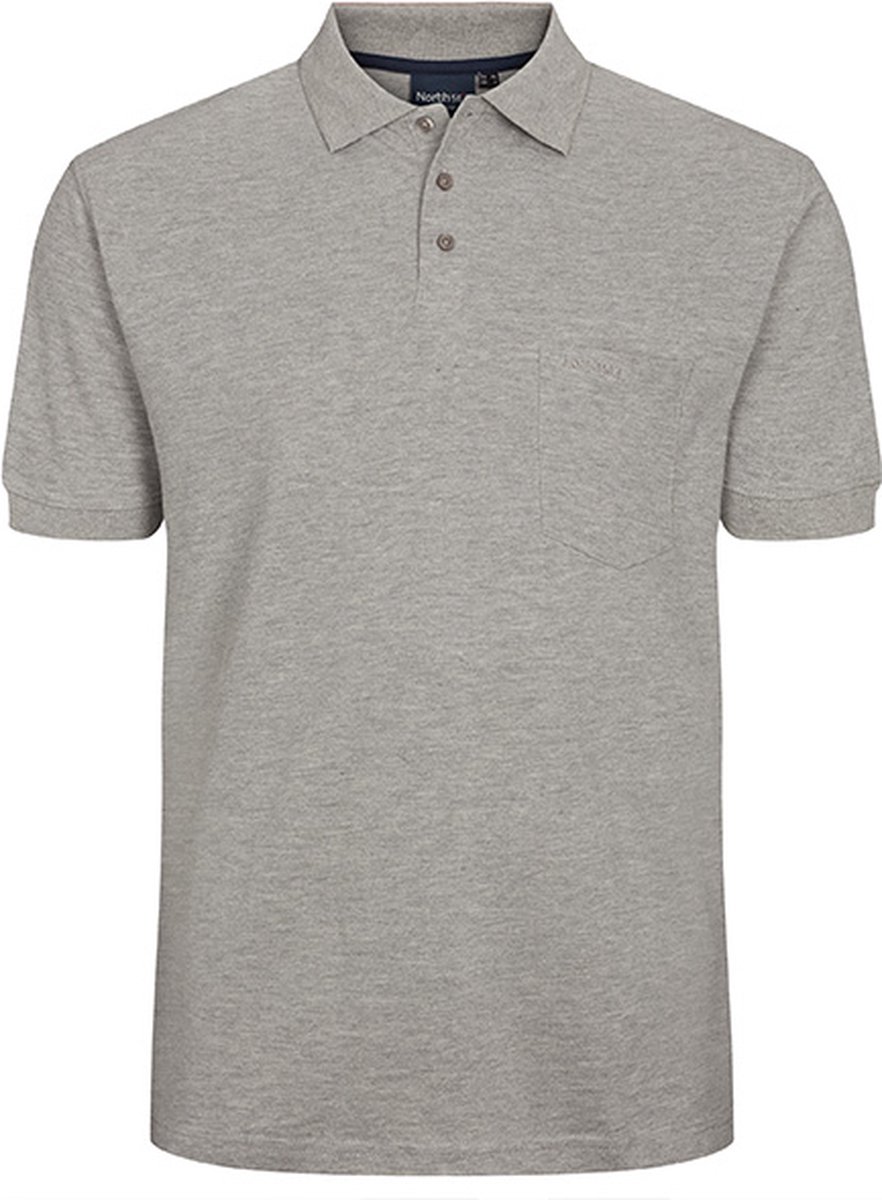 North 56°4 Polo's | Grijs | 5XL | 2-Pack | 3 Knopen