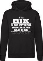 Rik | verjaardagkado | verjaardag kado | cadeau | grappig | jarig | Unisex | Trui | Sweater | Hoodie | Capuchon | Zwart