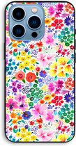 Case Company® - Hoesje geschikt voor iPhone 13 Pro Max hoesje - Little Flowers - Biologisch Afbreekbaar Telefoonhoesje - Bescherming alle Kanten en Schermrand