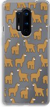 Case Company® - Hoesje geschikt voor OnePlus 8 Pro hoesje - Alpacas - Soft Cover Telefoonhoesje - Bescherming aan alle Kanten en Schermrand