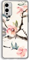 Case Company® - Hoesje geschikt voor OnePlus 9 hoesje - Japanse bloemen - Soft Cover Telefoonhoesje - Bescherming aan alle Kanten en Schermrand