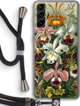 Case Company® - Hoesje met koord geschikt voor Samsung Galaxy S21 Plus hoesje met Koord - Haeckel Orchidae - Telefoonhoesje met Zwart Koord - Bescherming aan alle Kanten en Over de Schermrand