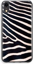 Case Company® - Hoesje geschikt voor iPhone XR hoesje - Zebra - Soft Cover Telefoonhoesje - Bescherming aan alle Kanten en Schermrand