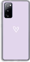Case Company® - Hoesje geschikt voor Samsung Galaxy S20 FE / S20 FE 5G hoesje - Klein hartje paars - Soft Cover Telefoonhoesje - Bescherming aan alle Kanten en Schermrand