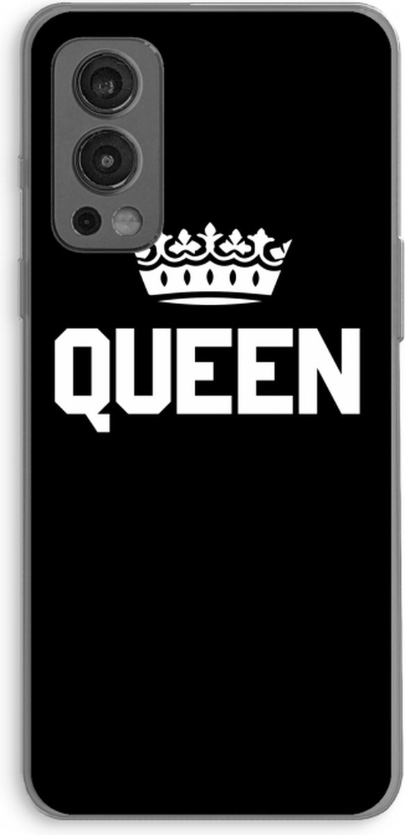 Case Company® - OnePlus Nord 2 5G hoesje - Queen zwart - Soft Cover Telefoonhoesje - Bescherming aan alle Kanten en Schermrand