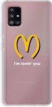 Case Company® - Hoesje geschikt voor Samsung Galaxy A51 5G hoesje - I'm lovin' you - Soft Cover Telefoonhoesje - Bescherming aan alle Kanten en Schermrand