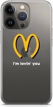 Case Company® - Hoesje geschikt voor iPhone 13 Pro hoesje - I'm lovin' you - Soft Cover Telefoonhoesje - Bescherming aan alle Kanten en Schermrand