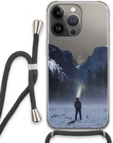 Case Company® - Hoesje met koord geschikt voor iPhone 13 Pro hoesje met Koord - Wanderlust - Telefoonhoesje met Zwart Koord - Extra Bescherming aan alle Kanten en Over de Schermrand