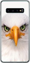 Geschikt voor Samsung Galaxy S10 hoesje - Jongens - Adelaar - Amerikaanse zeearend - Vogel - Portret - Snavel - Ogen - Siliconen Telefoonhoesje