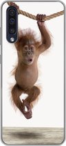 Geschikt voor Samsung Galaxy A50 hoesje - Aap - Dieren - Kinderen - Orang Oetan - Jongetjes - Meisjes - Siliconen Telefoonhoesje