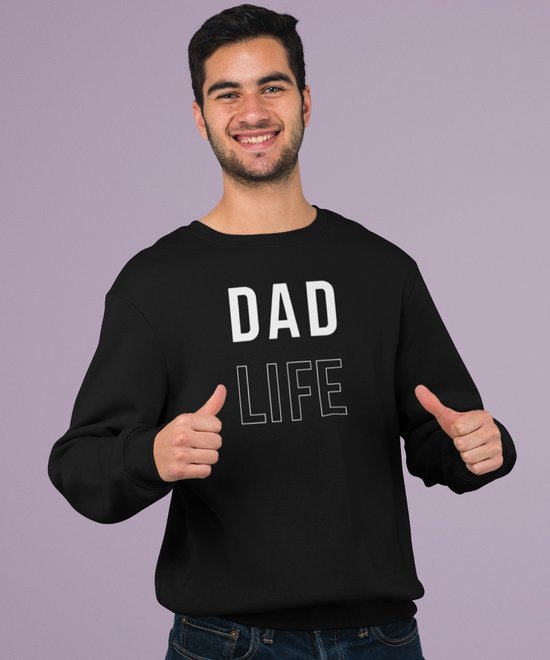 Vaderdag Trui Dad Life | Kleur Zwart | Maat 4XL | Vaderdag Kados / Cadeautjes