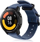 Strap-it Nylon gesp bandje - geschikt voor Xiaomi Watch S1 (Active/Pro) / Watch 2 Pro / Watch S3 / Mi Watch / Amazfit Balance / Bip 5 - blauw