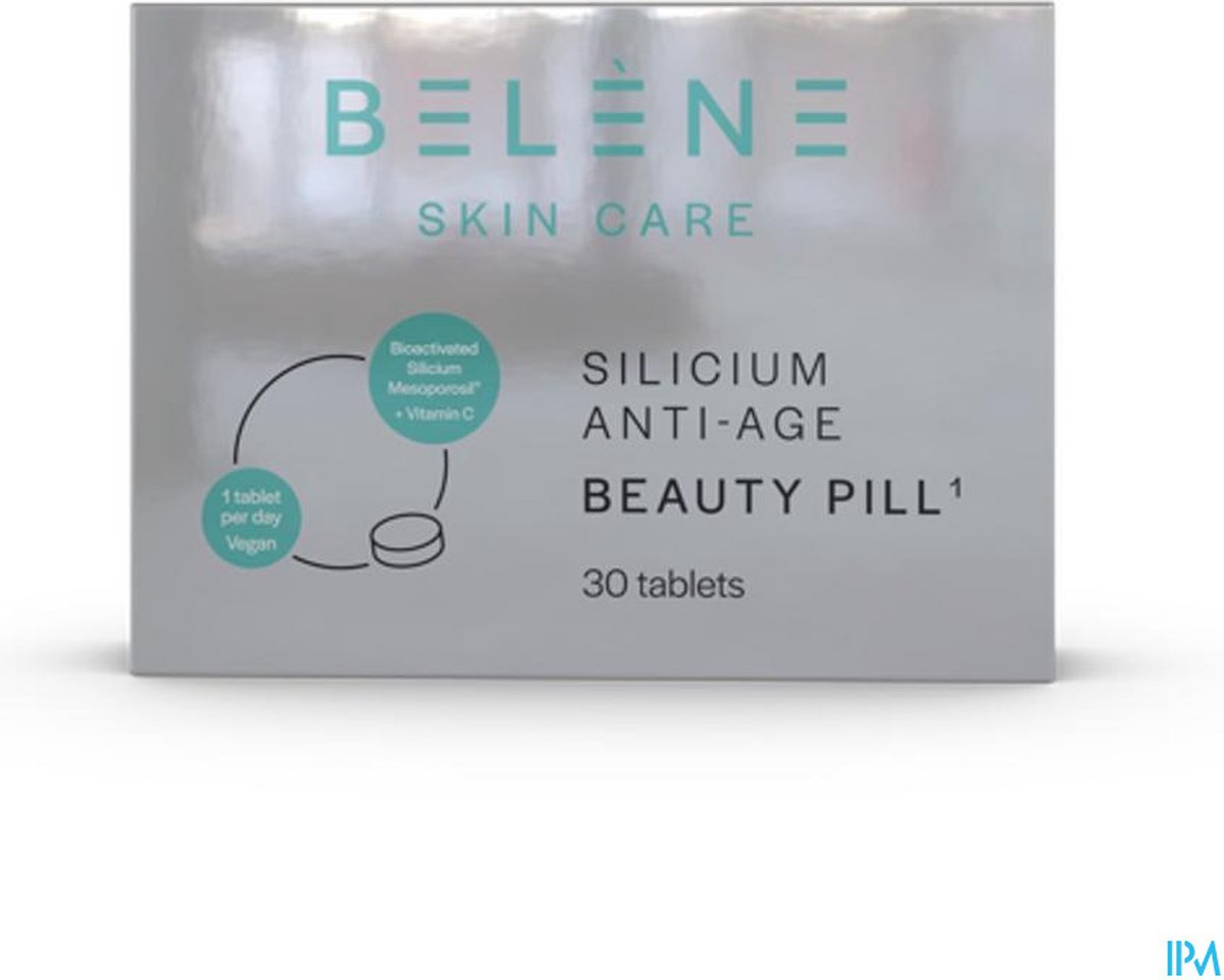 Goedkoopste Belène Silicium - Anti-Age - Beauty Pill - Skin Care - 30 tabletten - Oplosbaar silicium in vast vorm - Zorgt voor optimale productie en dwarsverbinding van collageen - Met gepatenteerde Mesoporosil