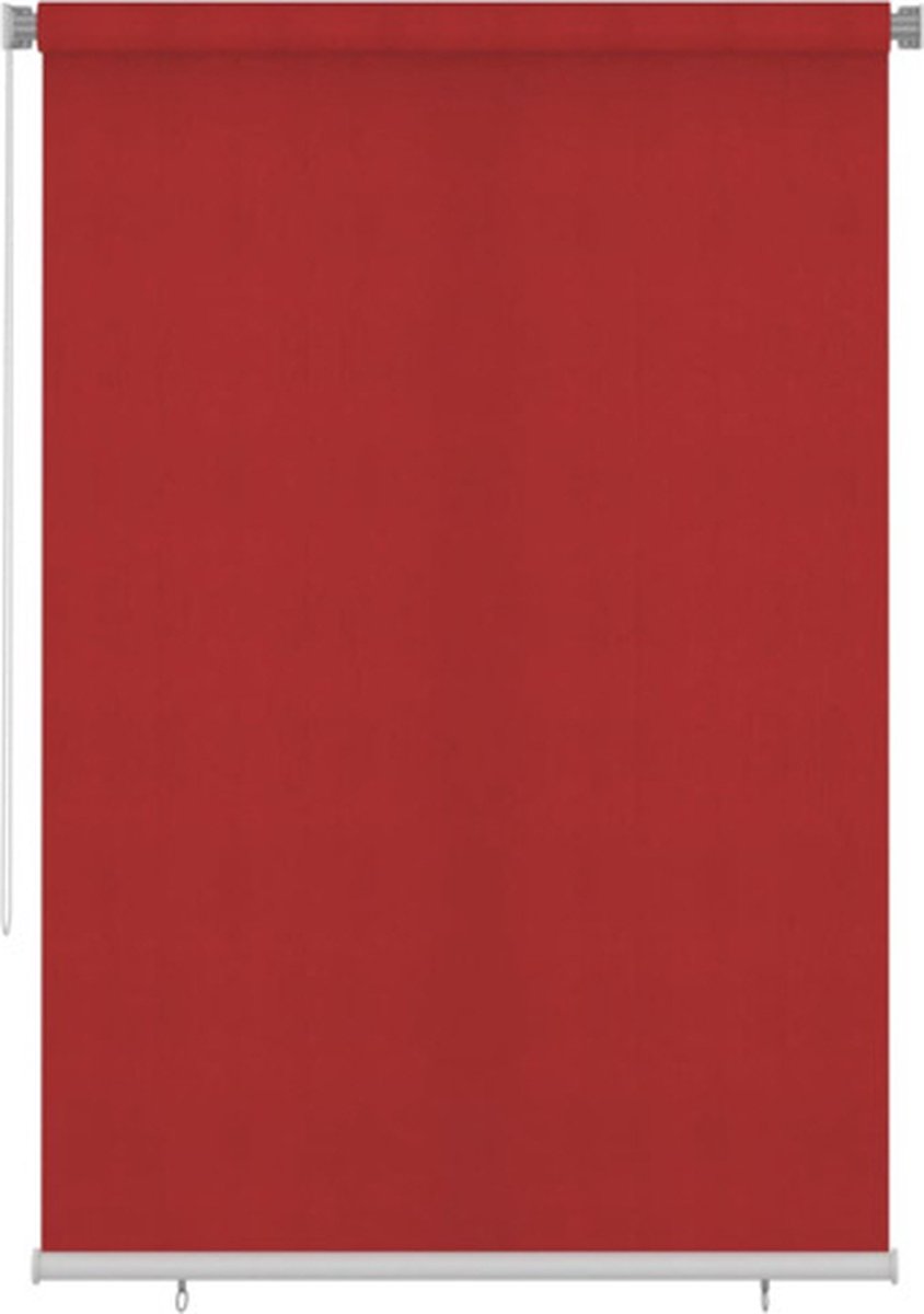 vidaXL Rolgordijn voor buiten 160x230 cm HDPE rood