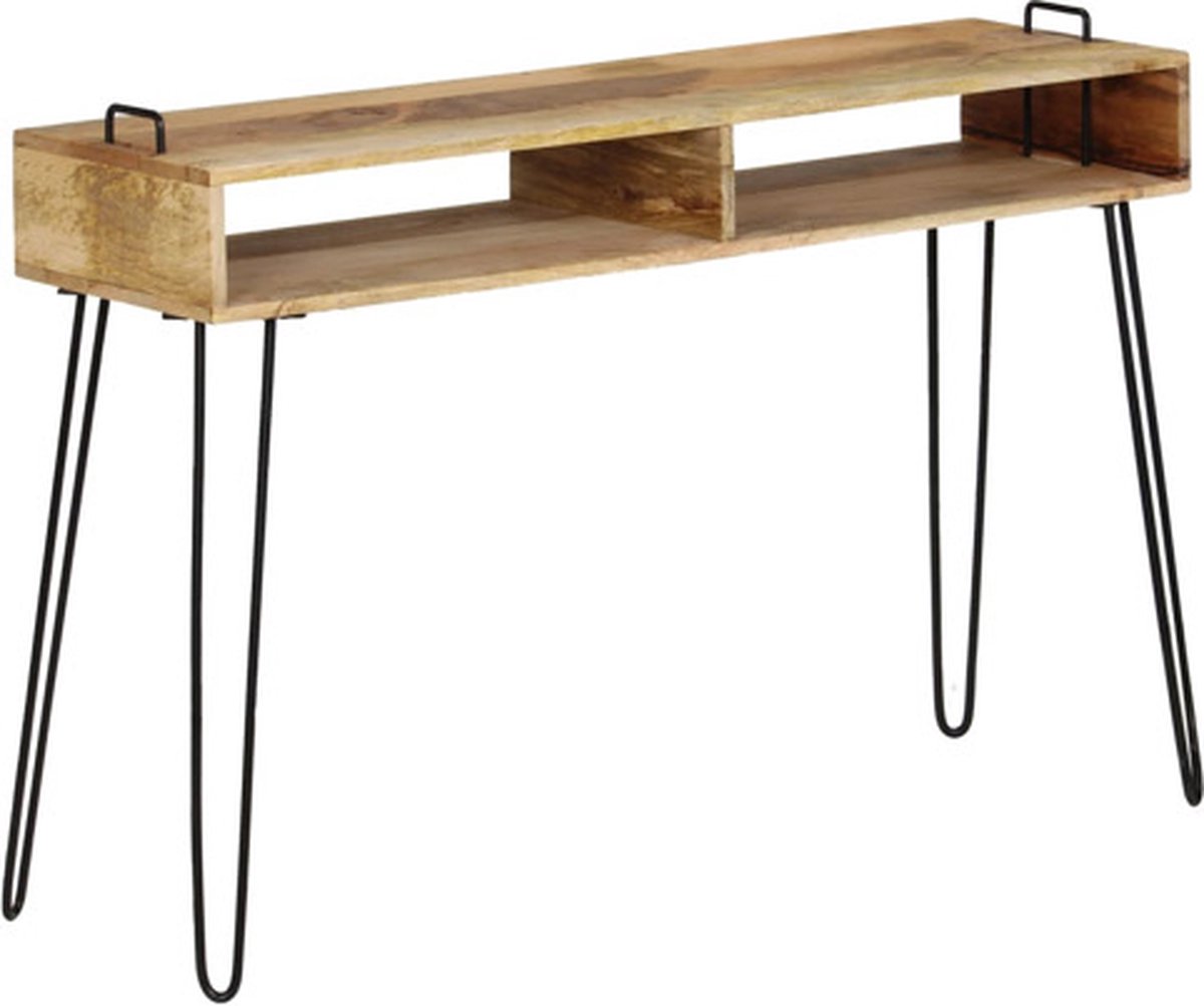 vidaXL Wandtafel - 115x35x76 - cm - massief - mangohout Bruin