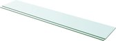 vidaXL Étagères 2 pcs 110 x 20 cm Verre Transparent