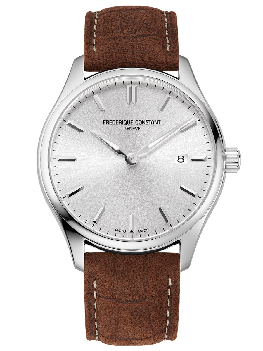Frédérique Constant Classics FC-220SS5B6 Horloge - Leer - Bruin - Ø 40 mm