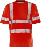 Fristads Hi Vis T-Shirt Klasse 3 7407 Thv - Hi-Vis rood - L