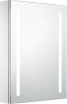 Badkamerkast met spiegel en LED 62x14x60 cm glanzend zwart Badkamerkast met spiegel en LED 62x14x60 cm glanzend zwart