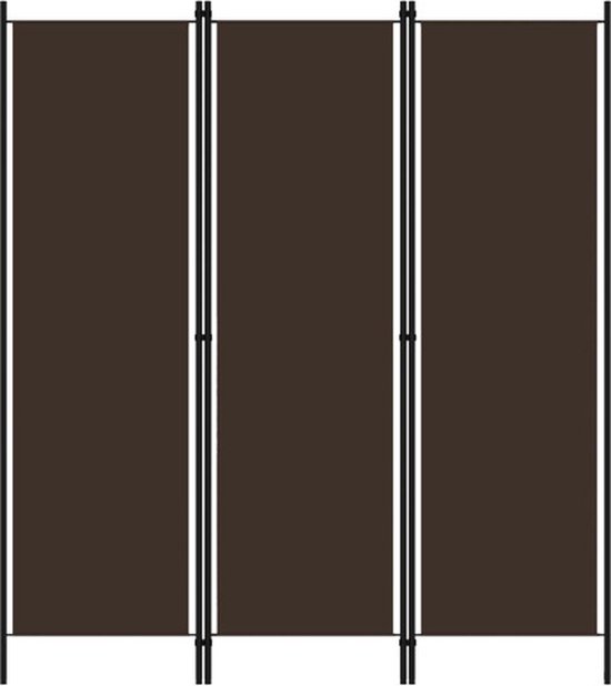 vidaXL - Kamerscherm - met - 3 - panelen - 150x180 - cm - bruin